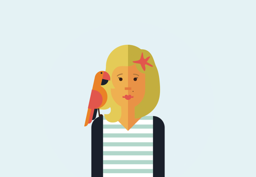 About us 33 crew member Christina illustration